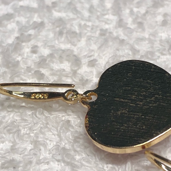 925 Silver with plated gold Pretty red heart  earrings —-NWOT - Picture 5 of 13